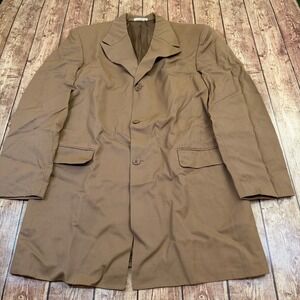 Va Bene Virgin Wool Blazer Mens Large Brown 3 Button Sport Coat Professional